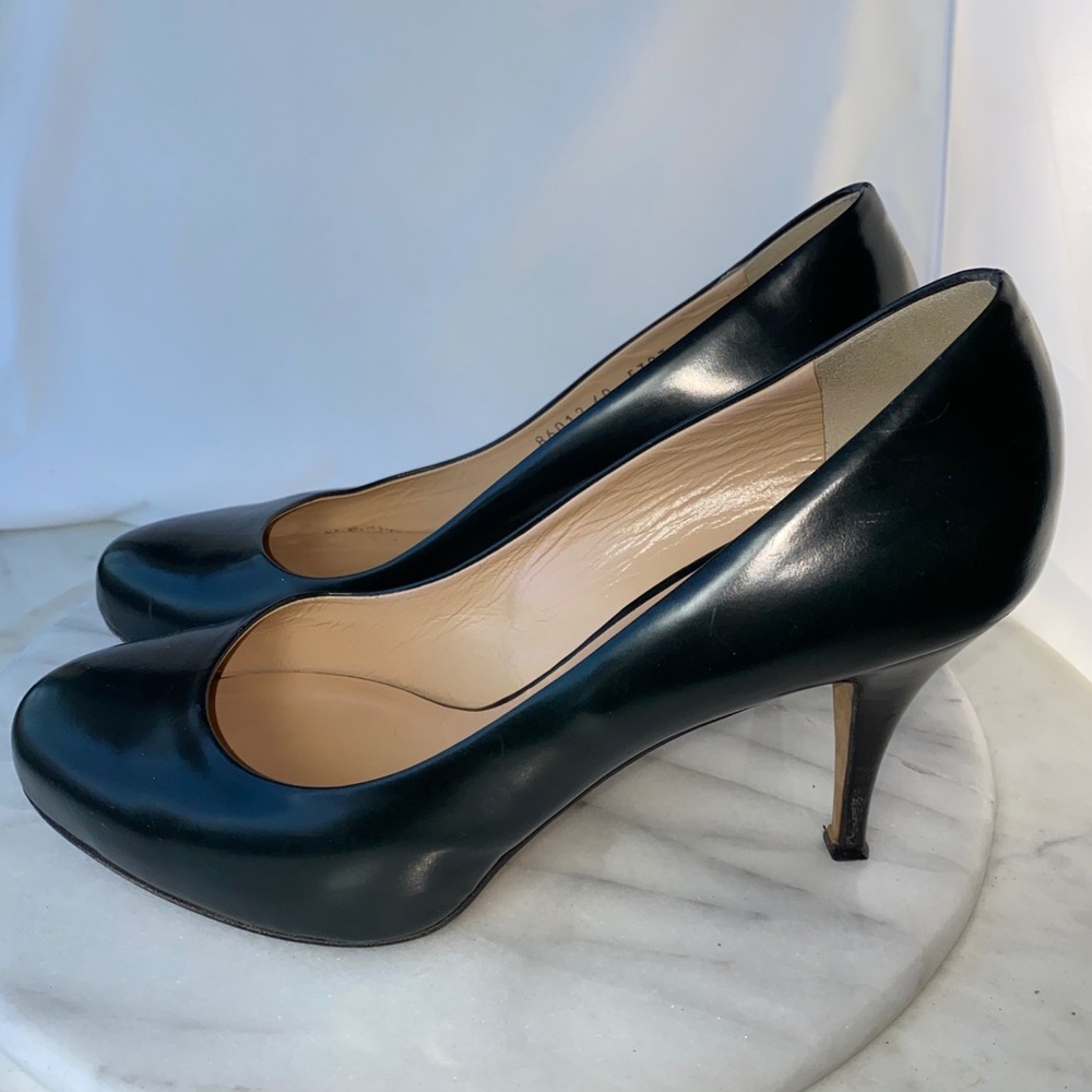 Giuseppe Zanotti Black Hidden Platform Stiletto 3.5" Heels Pumps Shoes 1980s 9.5